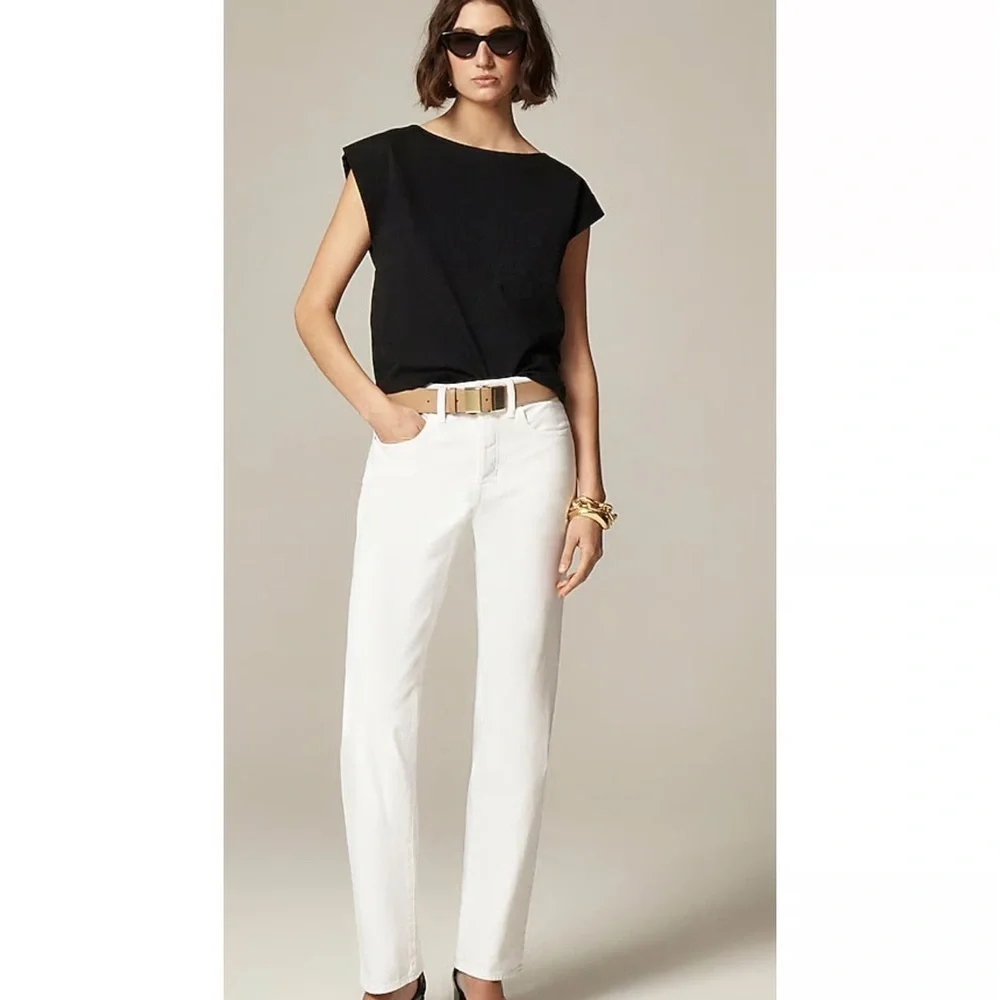 NWT J. Crew Women's ‘84 Slouchy Jean Size 30 White - Picture 1 of 5